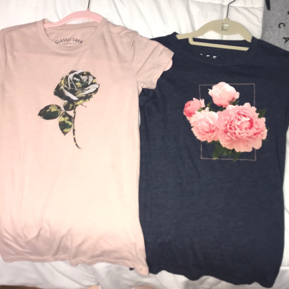 Aeropostale Shirts with Flower Design Bundle